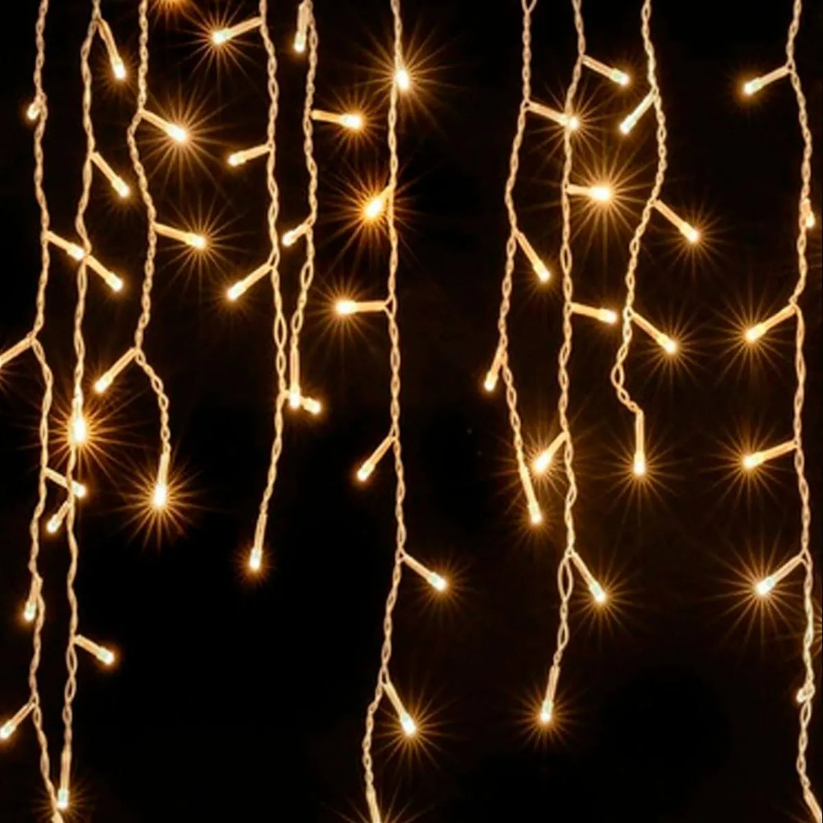 Cascata Natalina 400 Leds 8 Funções Branco Morno 110v - V8