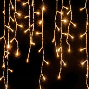 Cascata Natalina 400 Leds 8 Funções Branco Morno 110v - V8