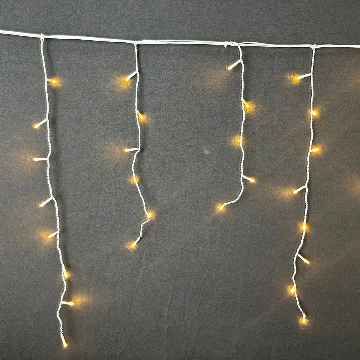 Cascata Natalina 400 Leds 8 Funções Branco Morno 110v - V8