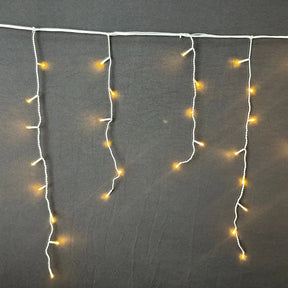 Cascata Natalina 400 Leds 8 Funções Branco Morno 110v - V8