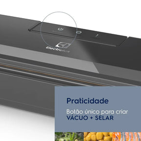 Seladora à vácuo Electrolux portátil Cinza Silenciosa 127V-220V