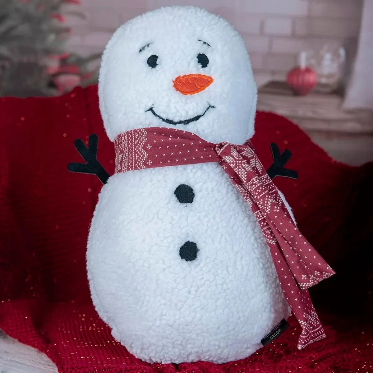 Almofada de Natal 30x46cm Boneco De Neve Floc - Belchior Decor